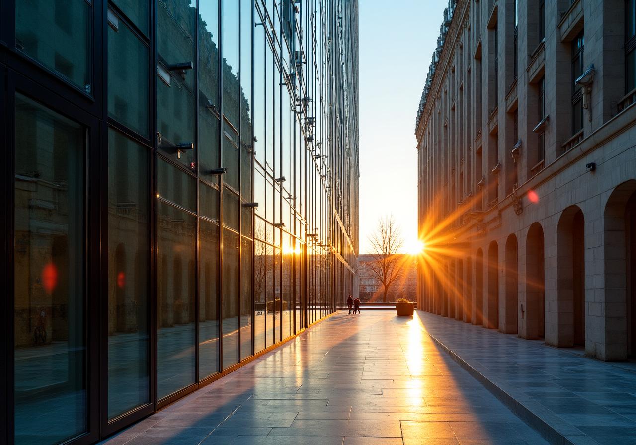 Vue moderne du quartier des affaires à Paris