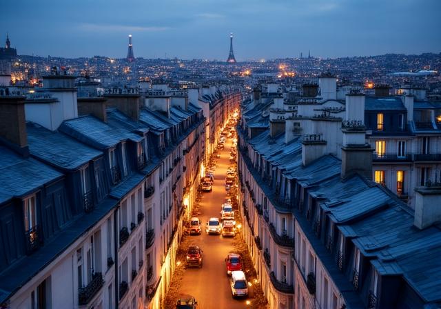 Vue sur le quartier des affaires de Paris